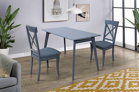 Стіл кухонний нерозкладний Канзас Модуль люкс, колір сірий, фото 1