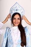 Карнавальний костюм жіночий Зима (Снігуронька) розмір S / M Біло - блакитний, фото 6
