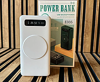 Power Bank "E335 30000 mAh, Павербенк с беспроводной зарядкой и фонариком, Портативное зарядное устройство