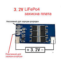 BMS 1S 25A 3.2В контроллер заряда, разряда для LiFePo4 аккумуляторов