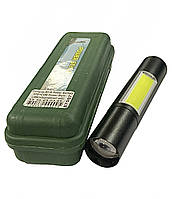 Ліхтарик 801S С Power Bank XPE+COB Power Style USB (вбудований акумулятор)