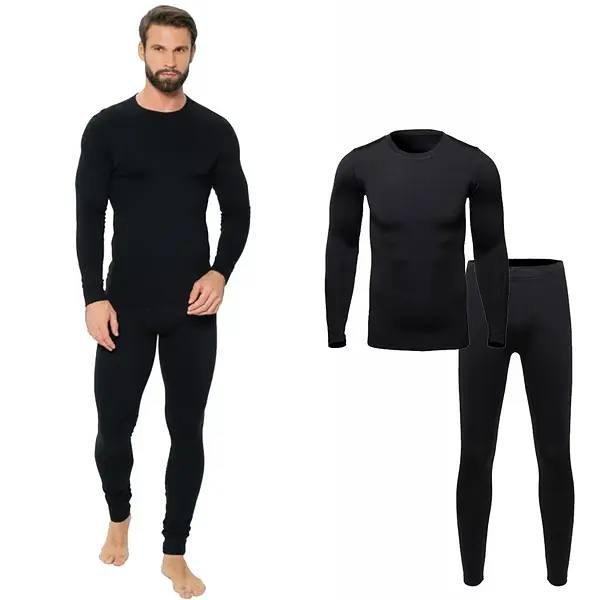 Чоловіча чорна термобілизна дайвінг із начосом в розмірі 2 XL, фото 1