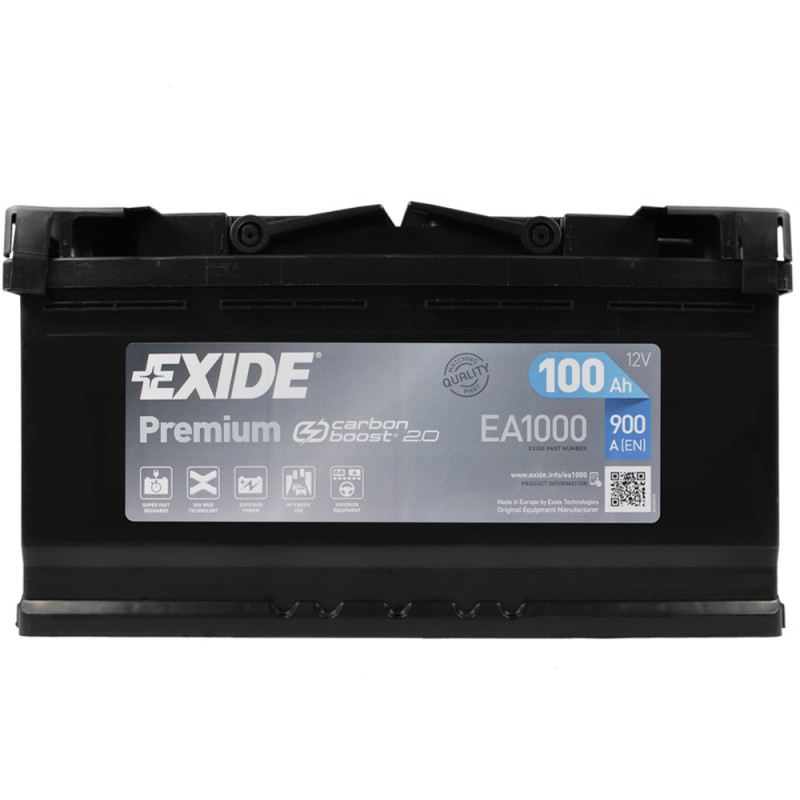 Автомобільний акумулятор EXIDE Premium 100Аh 900A R+