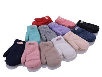 Рукавиці для дівчинки, внутрішнє хутро, Happy (2-4р.S, 4-6р.M), Корона (розмір S)