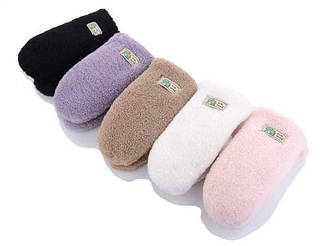 Рукавиці дитячі для дівчинки, всередині хутро, тканина, баранчик, на гумці, Тепло, оптом уп/5пар