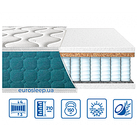 Ортопедичний спальний матрац FRESH SPRING 2в1 пружинний на ліжко висота 21 см двосторонній кокос