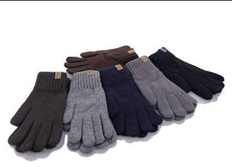 Рукавички чоловічі, подвійні, вовна 40%, оптом уп/6пар. (р.XXL), Корона (розмір XXL)