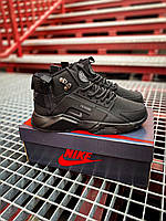 Зимние черные мужские кроссовки Nike Huarache X Acronym Mid