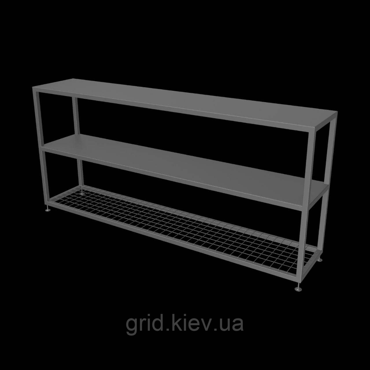 Стелаж 1000х400х1050 металевий технічний для акумуляторів регульований з полицею відкритий в гараж склад