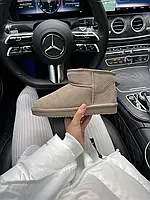 Женские ботинки UGG Ultra Mini Dark Beige угги зимние