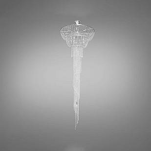 Сучасна кришталева люстра на 16 ламп E14 колір каркасу хром D-FH123/800x2400HR