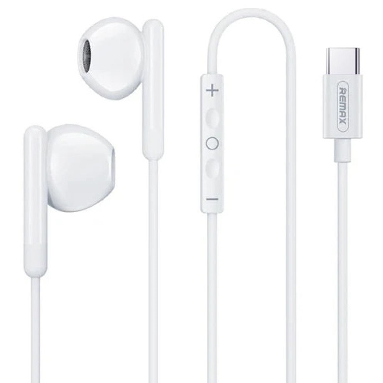 Навушники з мікрофоном провідні Type-C REMAX RM-522a Білий, фото 1