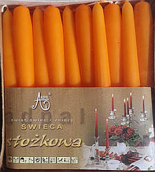 Свічка жовтогаряча h-19 см (у коробці 30 шт.)