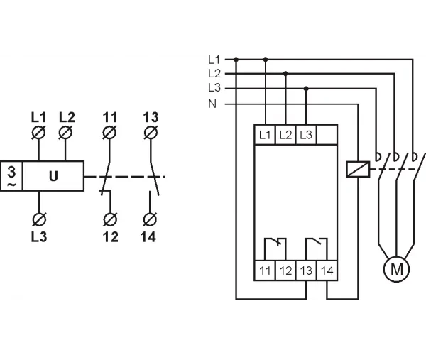 Цифрове реле контролю напруги 2 контакти FRV15 4 200-500V,1NO+1NC - фото 1 - id-p1991042330