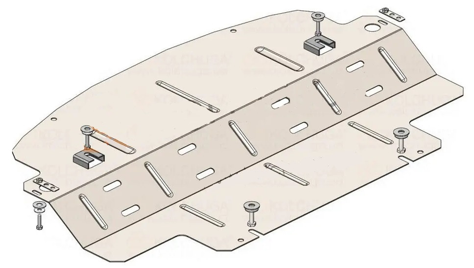 Захист радіатора Mercedes R w251 (2005-2014) Кольчуга, фото 1