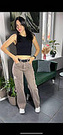 Удобные стильные женские демисезонные штаны, Приталенные джинсы прямые для женщин