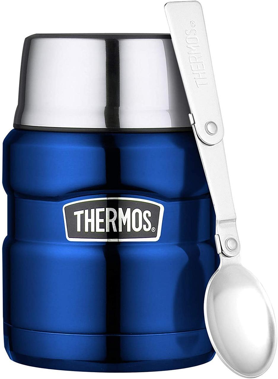 Термос для Еды с ложкой 470мл, голубой цвет Thermos Style, фото 1