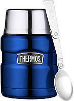 Термос для Еды с ложкой 470мл, голубой цвет Thermos Style