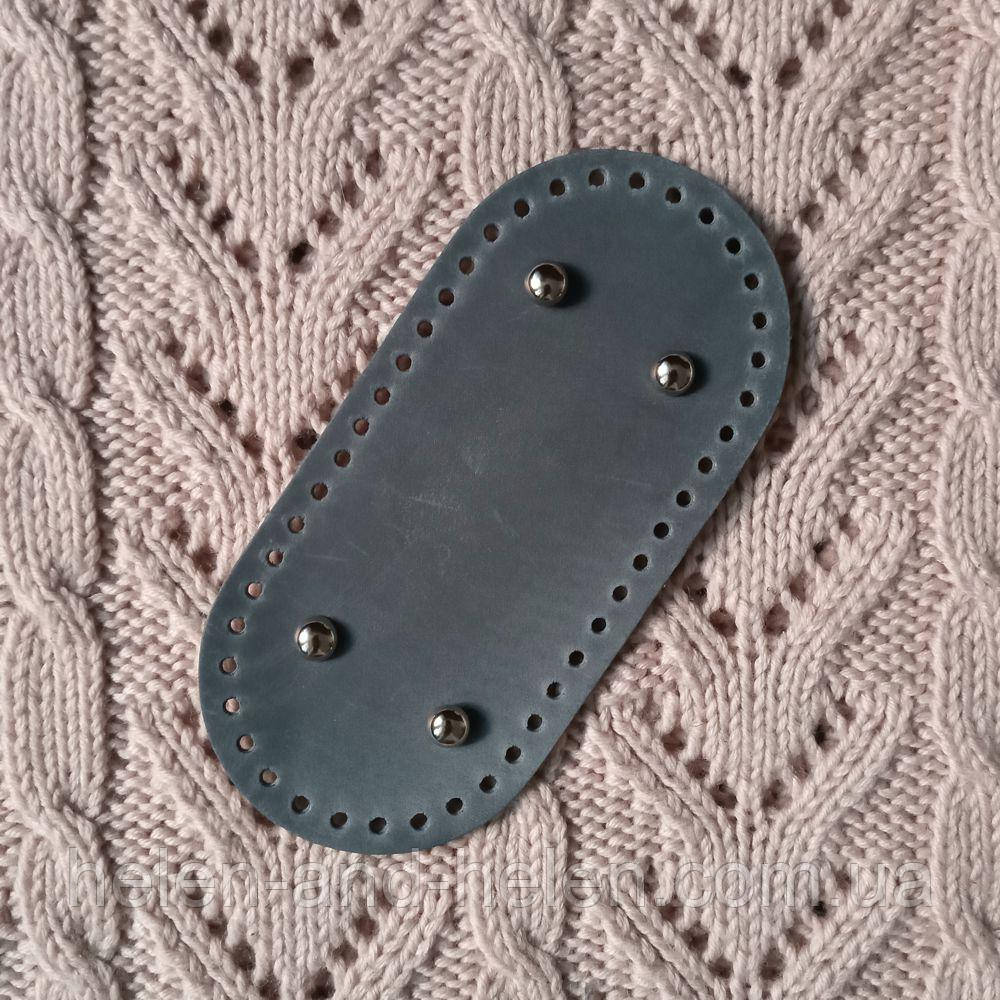 Денце для в'язаних сумок. Джинс (Бірюза), фото 1