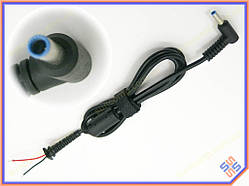 DC кабель (4.5*3.0+Pin) Blue для HP (45W, 65W, 90W) 2 — дроти! Від блока живлення до ноутбука.  Кабель с
