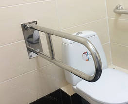 Поручень інвалідний для унітазу відкидний, Ø 32мм - 700мм, модель PU-01, фото 5