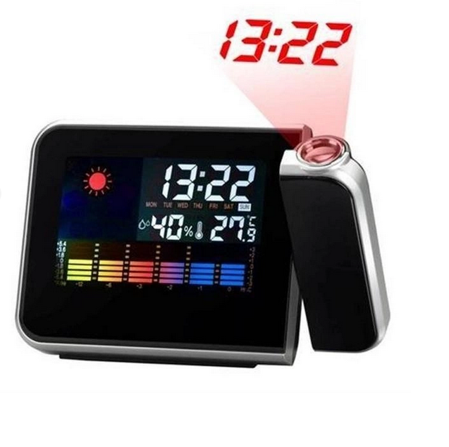 Метеостанція з годинником-проектором Color Screen Calendar DS-8190