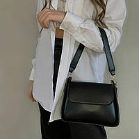 Красивая и вместительная базовая сумка багет, модная сумка багет черного цвета Felisa
