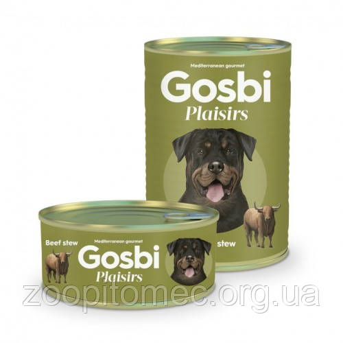 Консерва для собак Gosbi (Госбі) Plaisirs Deer з тушкованою яловичиною, 375 г