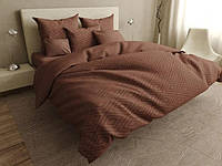 Полуторный комплект постельного белья из Бязи Голд "Карат коричневый"