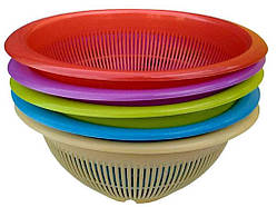 Друшляк пластиковий без ручки d=250мм асорті ТМ ЮНІПЛАСТ