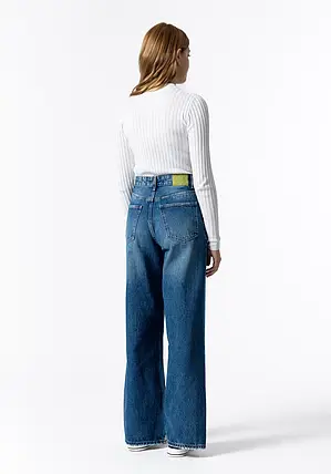 Джинси прямі Wide Leg для дівчинки Tiffosi сині 122-128 см, фото 3