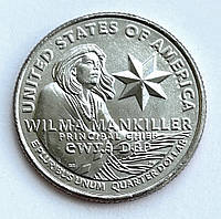 США 25 центов (квотер) 2022, Американские женщины: Вилма Мэнкиллер (физик, педагог и астронавт). UNC