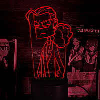Акриловый 3D светильник-ночник Metal Family Ди Красный