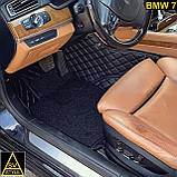 Килимки BMW 7 G11 G12 з екошкіри 3D (2015+) ориганальні БМВ Г11 Г12, фото 2