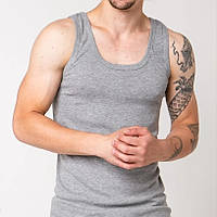 Майка натільна чоловіча сіра бавовняна Розмір S М L XL XXL 3XL