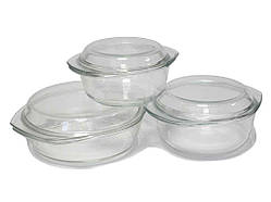 Набір каструль жароміцних 3,0л/2,5л/2,0л (4222/4221/4129) ТМ ZAUBERG Solmir