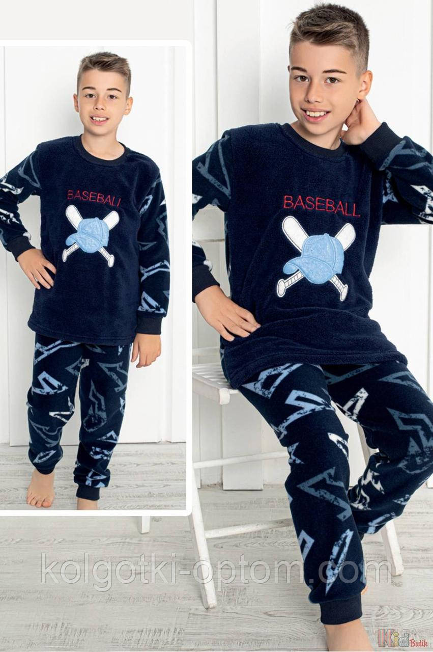 ОПТОМ Піжама синя утеплена для хлопчика "Baseball" (116 см.)  Minimoon 8699105431394, фото 1