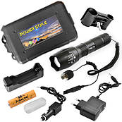 Ліхтар Police Q1831-T6, під рушницю, винос.кнопка, 1x18650/3xAAA, zoom, ЗУ 220V/12V, Box