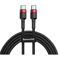 Дата-кабель Baseus Cafule CATKLF-H91 USB Type C (тато) - USB Type C (тато) 2m Black Red