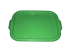 Піднос 445х325х20мм пластиковий прямокутний зелений ТМ Магія Пласт