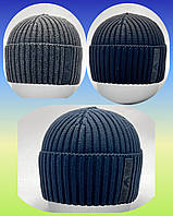 Зимняя вязаная мужская теплая шерстяная шапка на флисе, DP 3732
