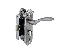 Комплект ручок з клямкою сатин/хром 15-182-002 BK-50мм SN/CP ТМ FZB