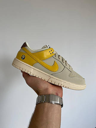 Жіночі Кросівки Nike SB Dunk Low LX Banana Beige Yellow / Найк СБ Данк ЛХ Банана Низькі Бежеві з Жовтим, фото 1