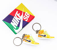 Міні взуття, фінер-шузи, брелок Nike AIR Jordan 23 Yellow + коробка Color