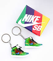 Мини обувь, фингер шузы, брелок Nike AIR Jordan Balvin Green + коробка Color