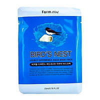 Тканинна маска FARMSTAY з екстрактом ластівчиного гнізда Visible Difference Birds Nest Aqua Mask