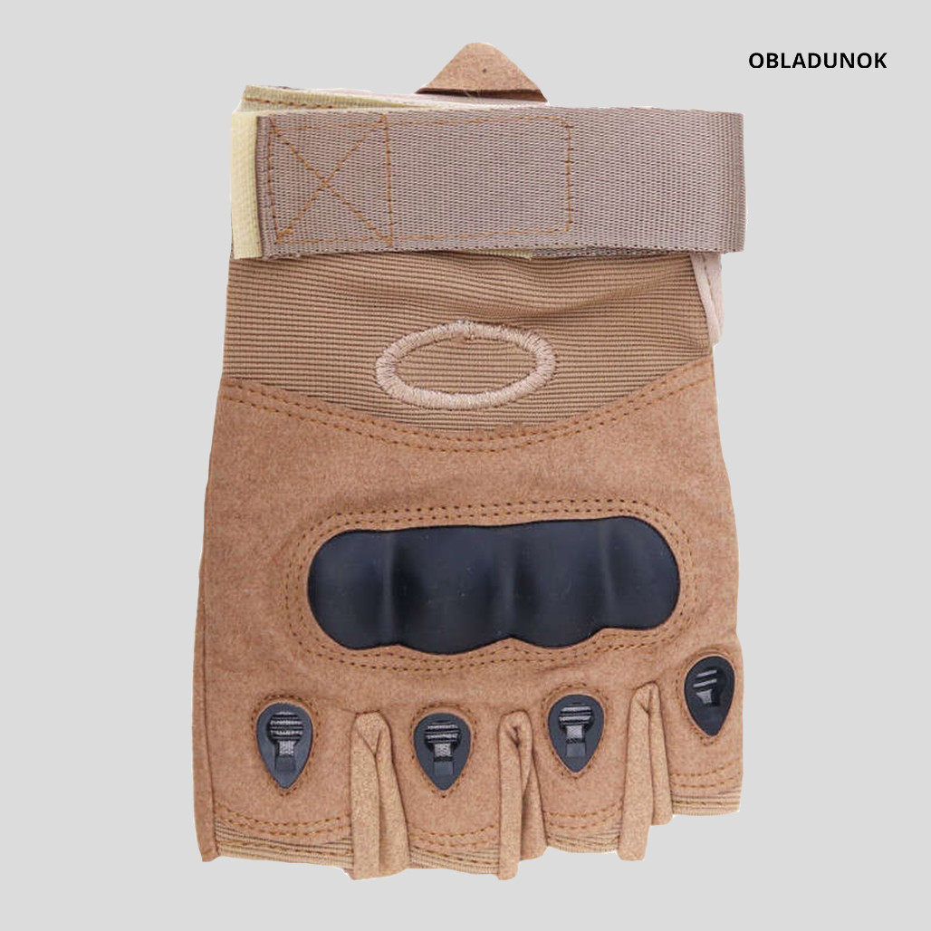 Тактические перчатки (без пальцев) Oakley Койот - фото 3 - id-p1991303364