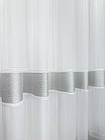 Ціна за 3.4 м! Тюль на бамбуковій основі зі смужками. Колір: світло-сірий, фото 5