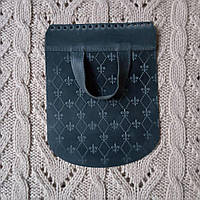 Клапан для рюкзака "Лілії". Колір Джинс (Бірюза)