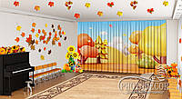 Осенние Фото Шторы в детский сад "3D Осенние деревья" - Любой размер! Читаем описание!